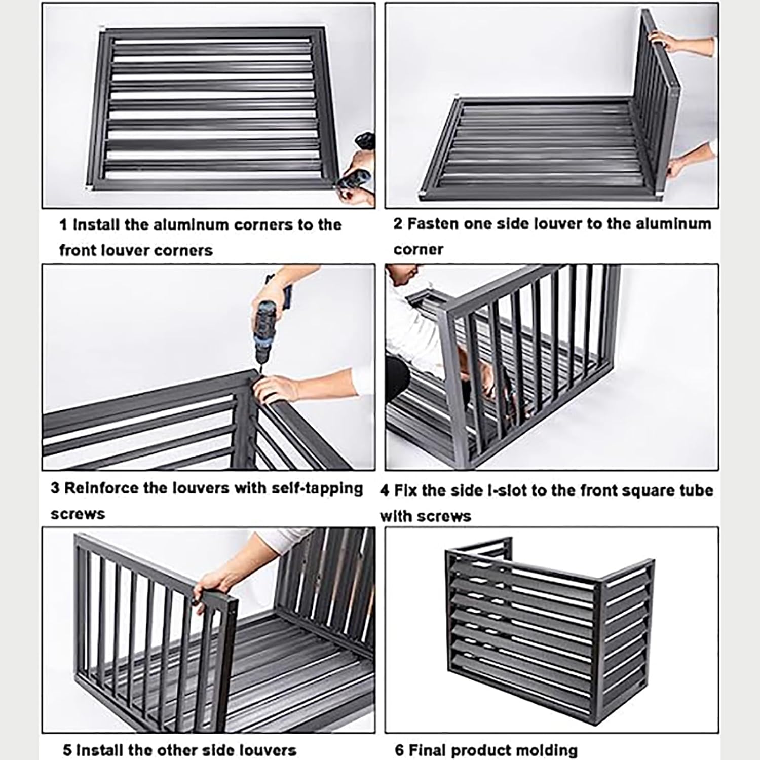 Cover for Outdoor Air Conditioner Fence Screen, Air Conditioning Covers, Trash Enclosure, Aluminum Air Conditioning Cover, Privacy Fence, Flower Rack Shutters