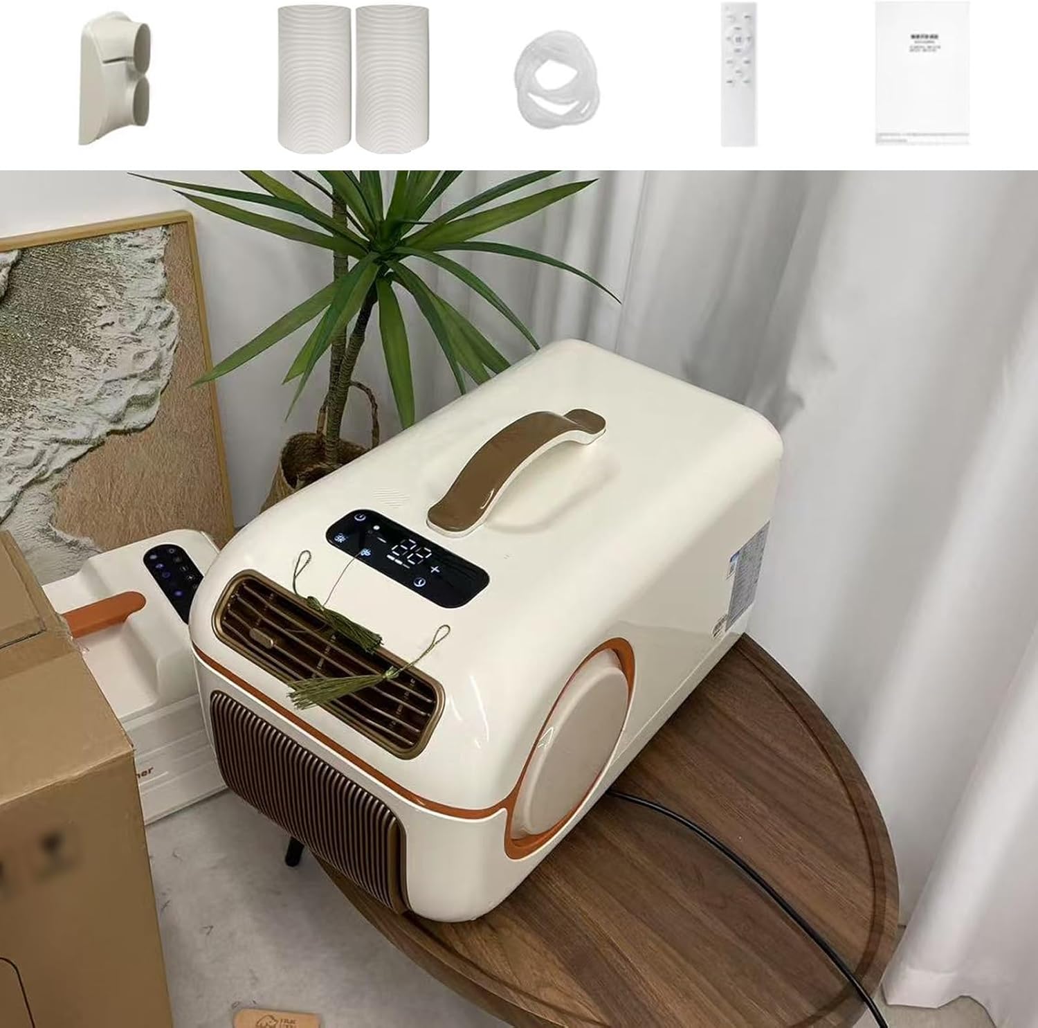 Portable Air Conditioners and Heater with Remote Control and Bluetooth Speaker Desk Air Conditioner no Water for Home Office Small Spaces, 220V