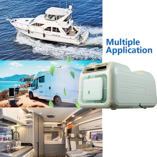 Heating And Cooling 110V 4500 BTU Portable Camping Air Conditioner For Tent Outdoor and Indoor Use,Suitable For RV,Truck,Van and Car Airconditioning (green) (Green-Heating & Cooling)
