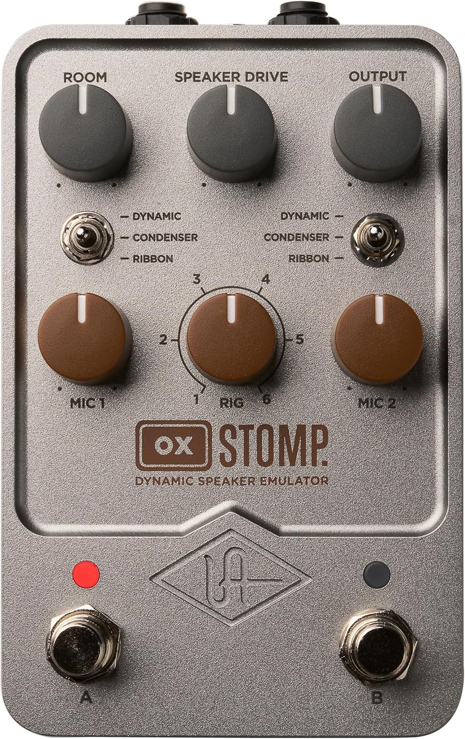 Universal Audio OX Stomp Speaker Emulator Pedal & UAFX Ruby '63 Top Boost Amplifier Bundle