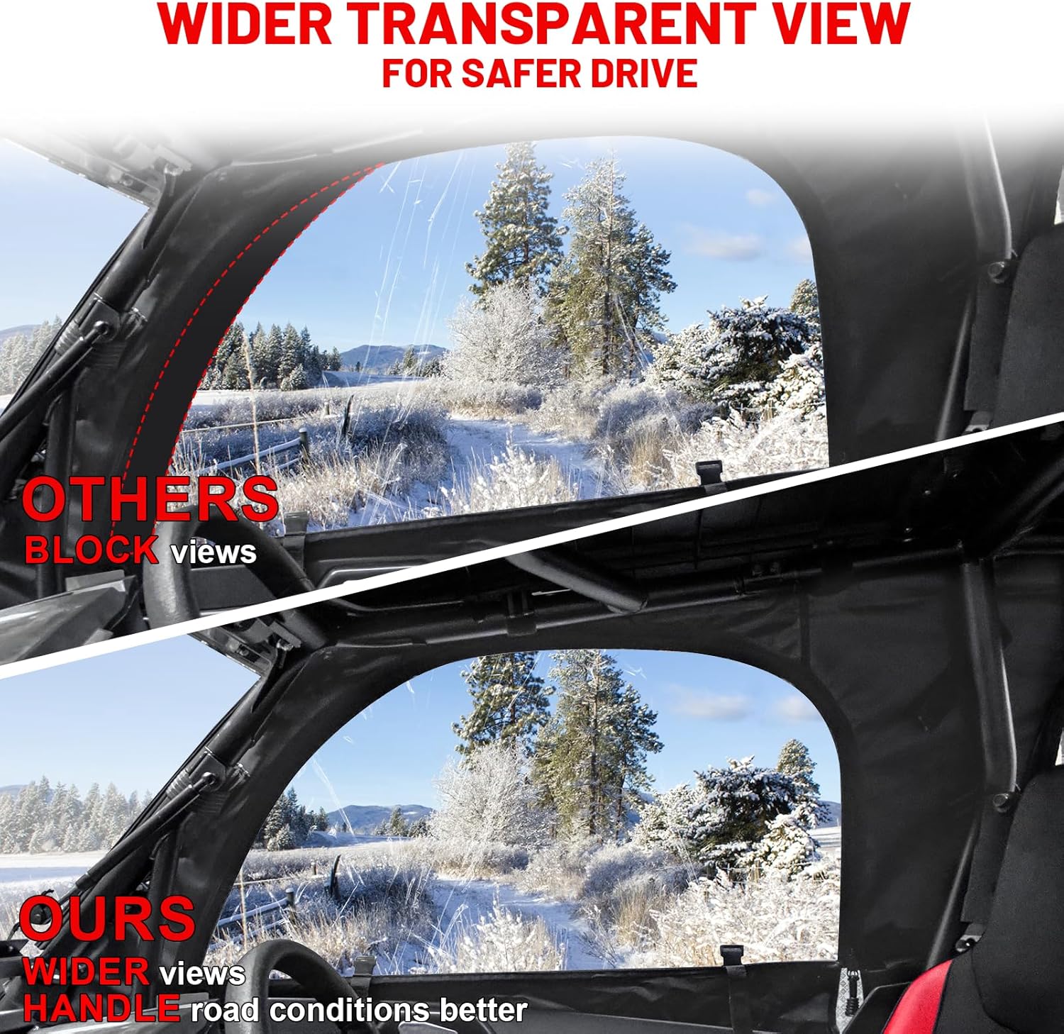 StarknightMT 2024+ RZR XP 4 1000 Cab Enclosure Soft Upper Doors Compatible With Polaris RZR XP 4 1000 2024 2025 Soft Door Panel Windshield With Vent Side Windows Accessories 4 Seaters