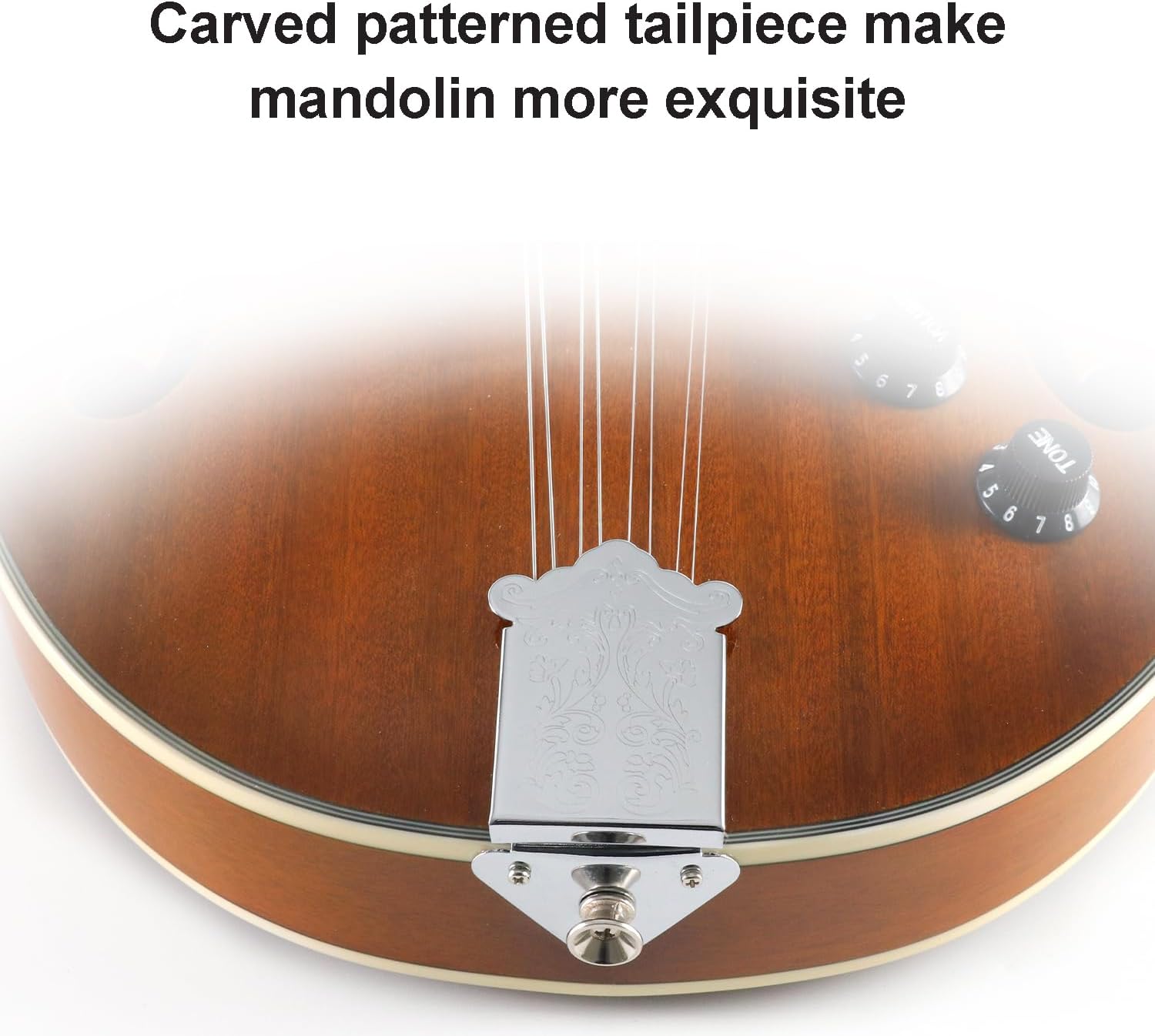 Sunsmile A-Style 8 String Acoustic-Electric Mandolin Instrument with Pickup Sapele Top Arched F Holes Body Okoume Neck Walnut Bridge with Gig Bag, Cable, Tuner, Strings, Strap, Picks and Polish Cloth.