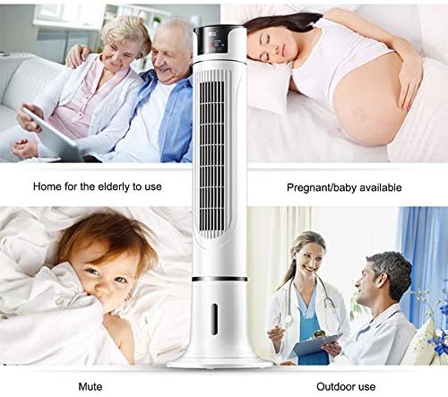 Intelligent Remote Control Without Leaf Tower Fan Or Humidifier with Swing and Timing Function, Indoor Portable Air Conditioner
