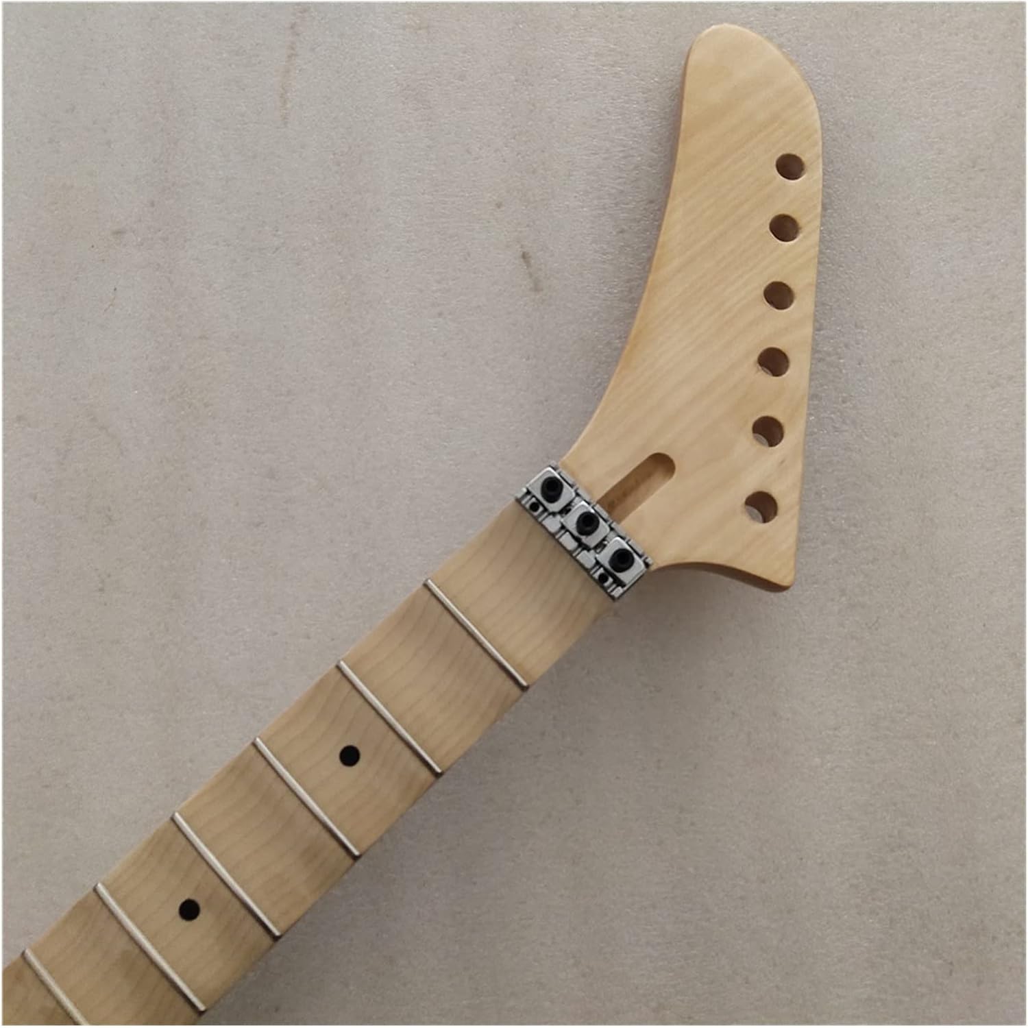 Reverse Full Scalloped Maple Electric Guitar Neck Replacement 22 Fret Maple Fingerboard Unfinished Guitar Neck