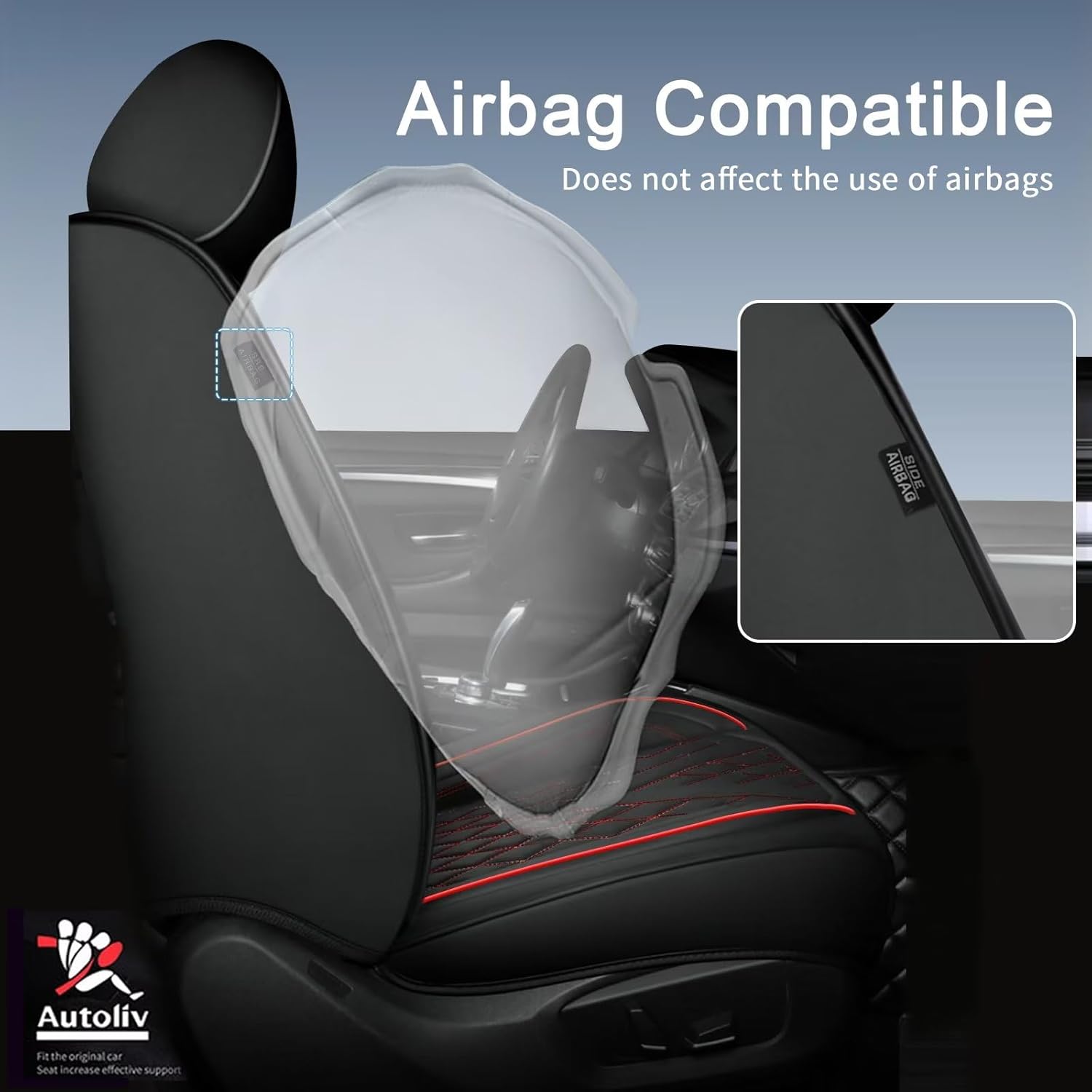 Car Seat Covers for Hyundai Santa Fe 2007-2025 2026 | Faux Leather Waterproof Seat Cover Seat Cushions Vehicle Accessories(2 Rows 5 Seats,Black)