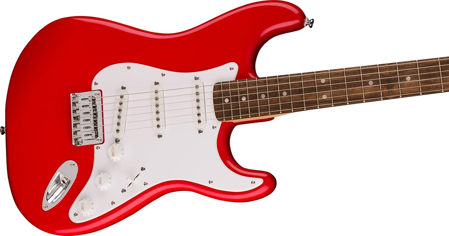 Squire Sonic Stratocaster HT Electric Guitar, Torino Red, Laurel Fingerboard, White Pickguard