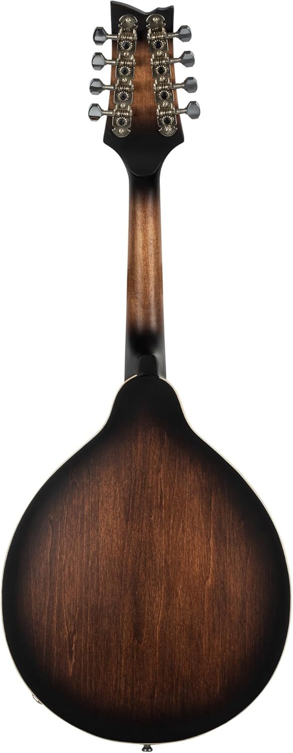 Ortega Guitars, 8-String Americana Series A-Style Acoustic-Electric Mandolin, Right, Whiskey Burst (RMAE30-WB)