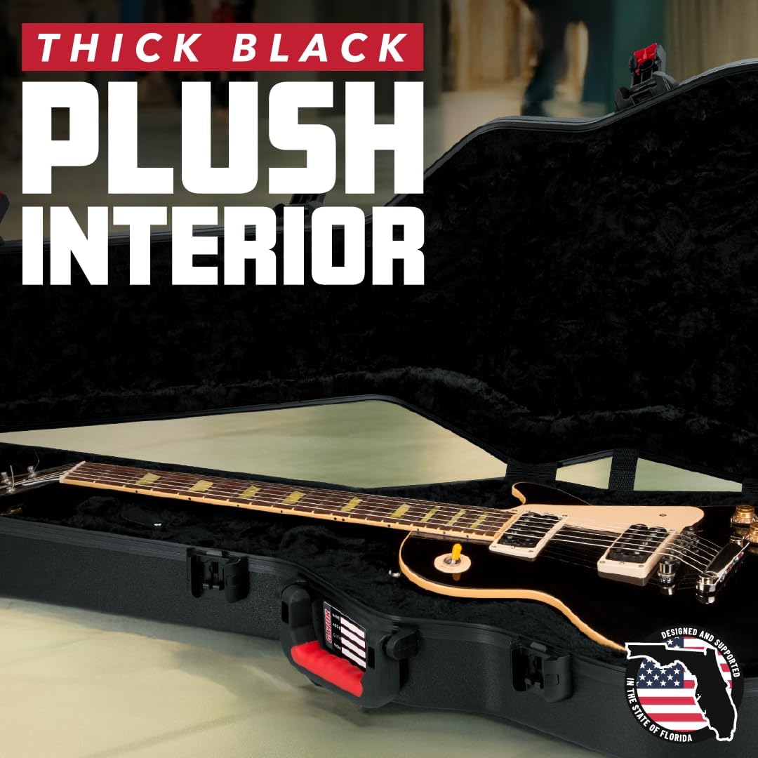 Gator Cases Molded Flight Case for Strat/Tele Style Electric Guitars with TSA Approved Locking Latch, (GTSA-GTRELEC)
