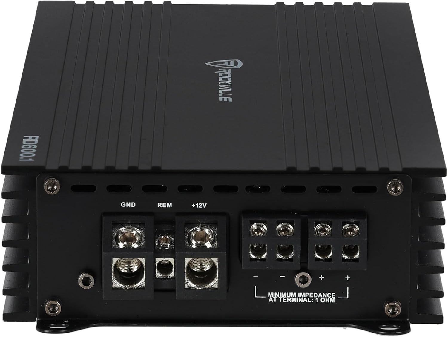 Rockville Bundle: RD600.1 600w RMS 1-Ohm (2400w Peak) Mono Amplifier Car Audio Amp Bundle with RWK41 4 Gauge Complete Car Amp Wiring Installation Wire Kit with RCA's (2 Items)