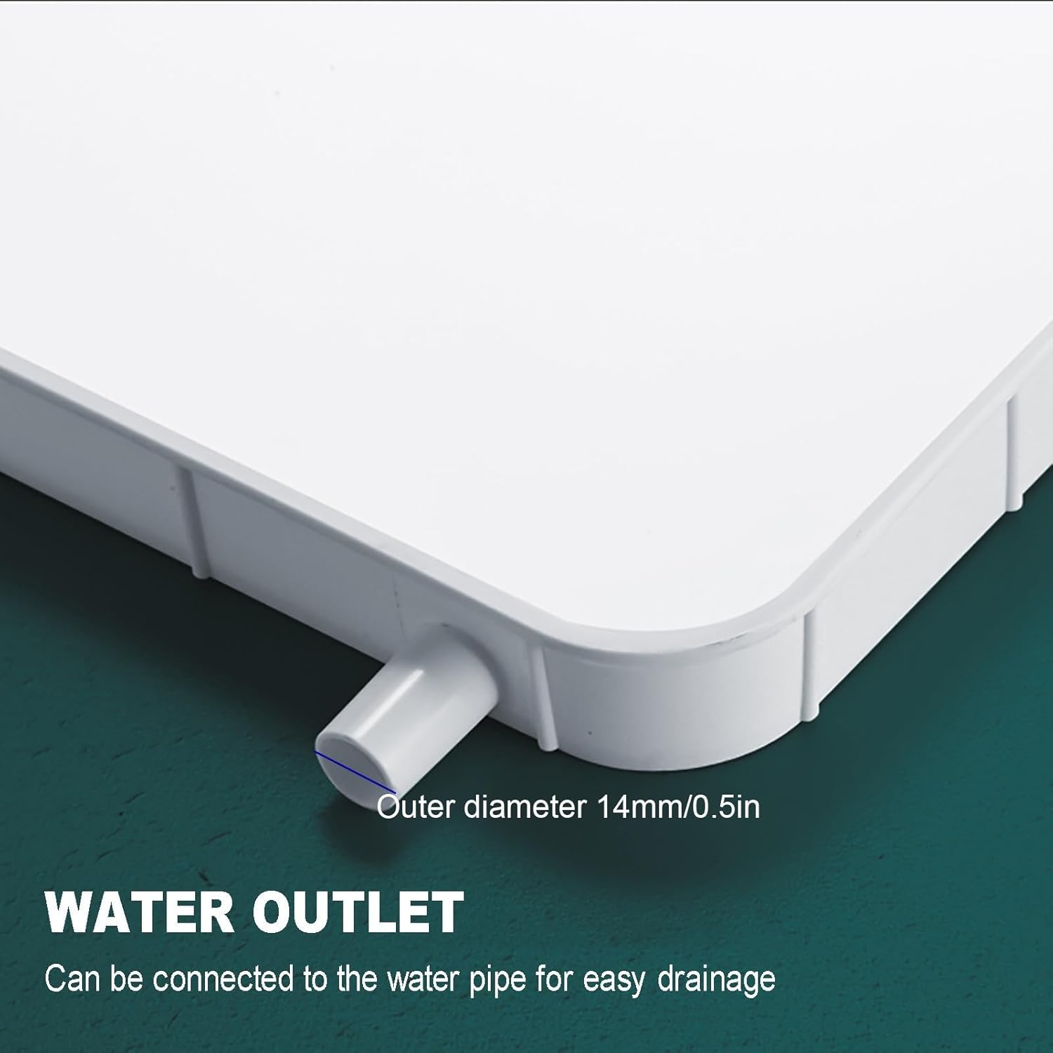 Plastic Drain Pan, Air Conditioner Condensate Drip Pan with 200cm/78.8in Drain Hose, Suitable for Indoor/Outdoor Split Air Conditioners(91.5 * 45 * 3cm/45 * 17.7 * 1.2in)