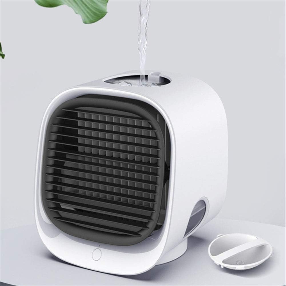Air Cooler Fan USB Mini Portable Air Conditioner Easy Air Cooler Fan Desktop Personal Space Air Cooling Fan for Room Office (Green)