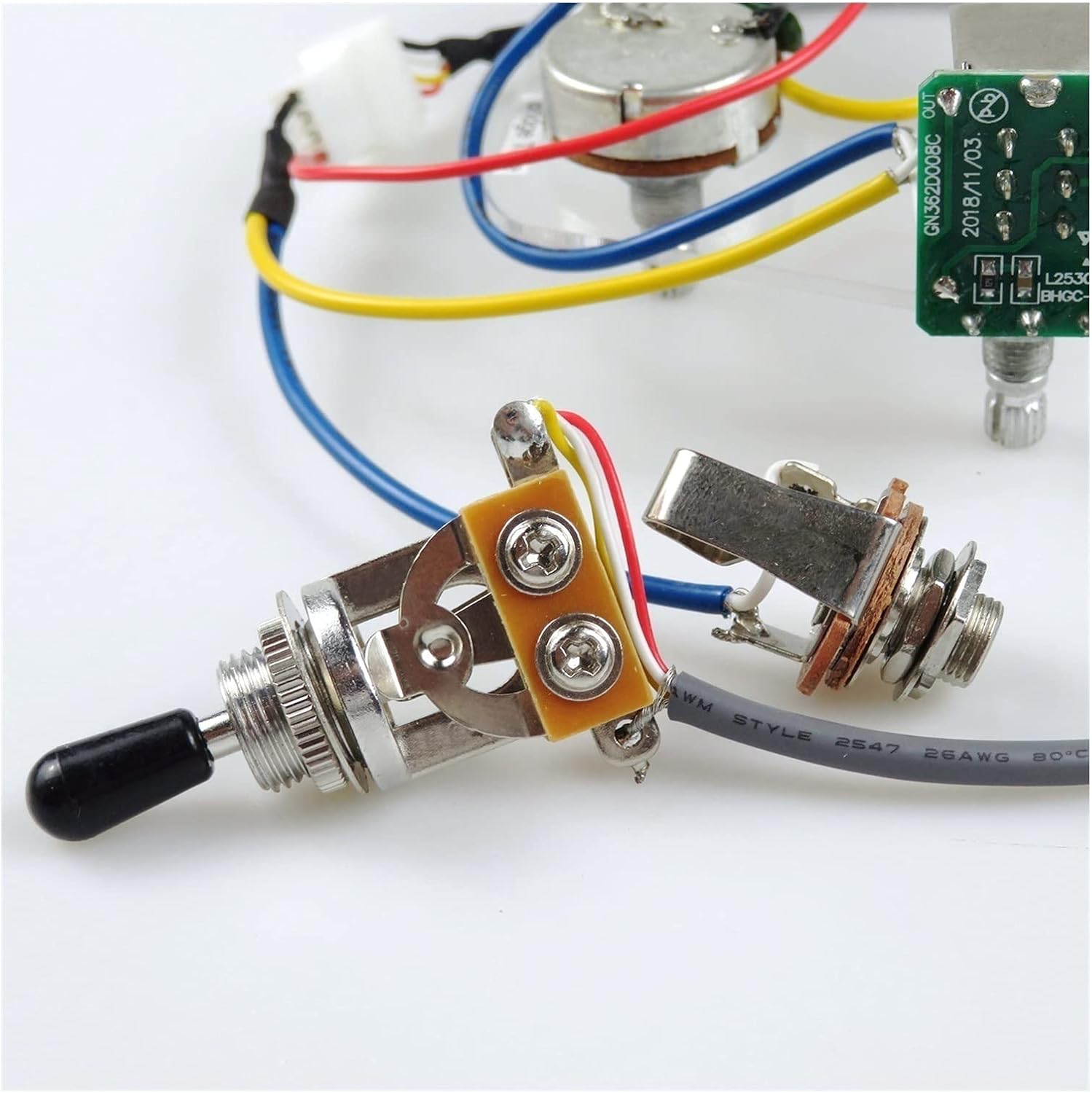 Electric Guitar Pickups Chrome Humbucker PRO Alnico 5 Electric Guitar Pickups Wiring Harness Push-Pull Guitar Pickups for Gibson/Epiphone Guitar Pickup Set (Color : Black BK Frame)