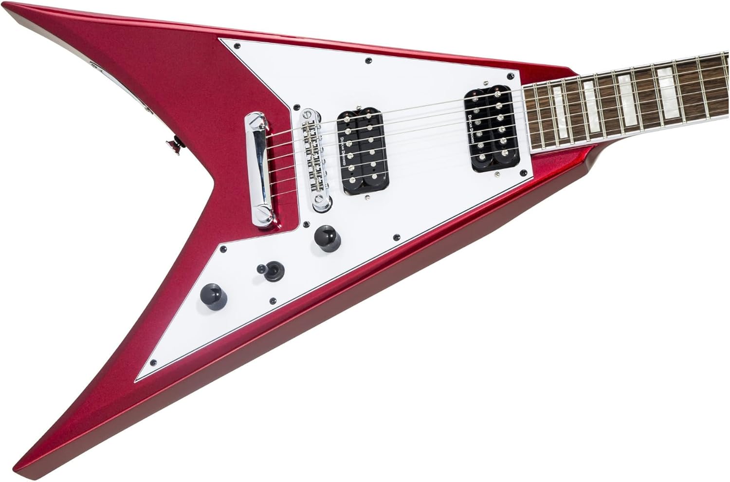 Jackson X Series Signature Scott Ian King V KVXT Guitar (Candy Apple Red) Bundle with Jackson King V Molded Case (2 Items)