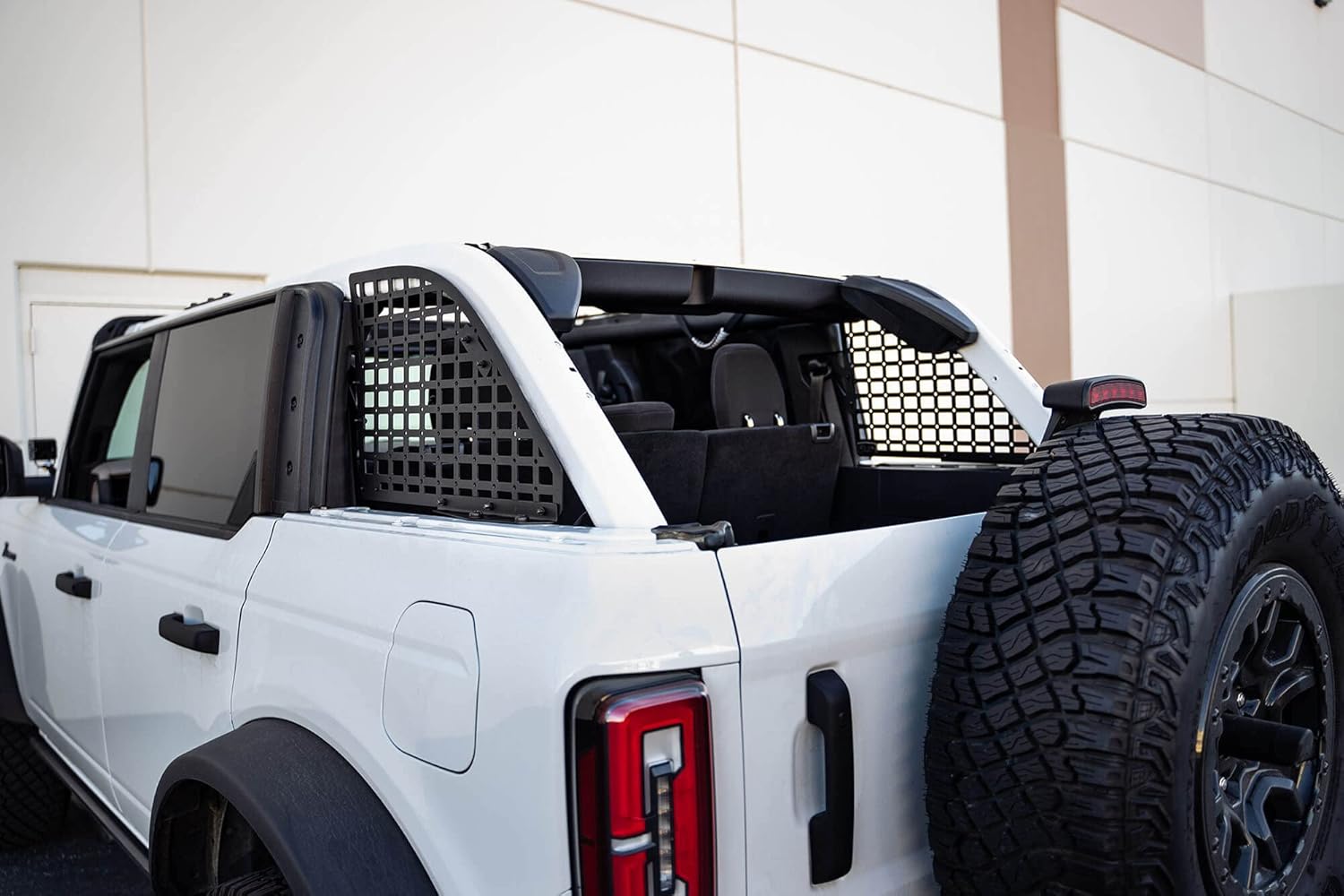 DV8 Offroad Rear Window Molle Panels for 2021-2025 Ford Bronco 4-Door | Includes Passenger & Driver Side Panels | Mount Molle Bags, Med Kits, Tools, & Other Accessories | Run with or Without Hardtop