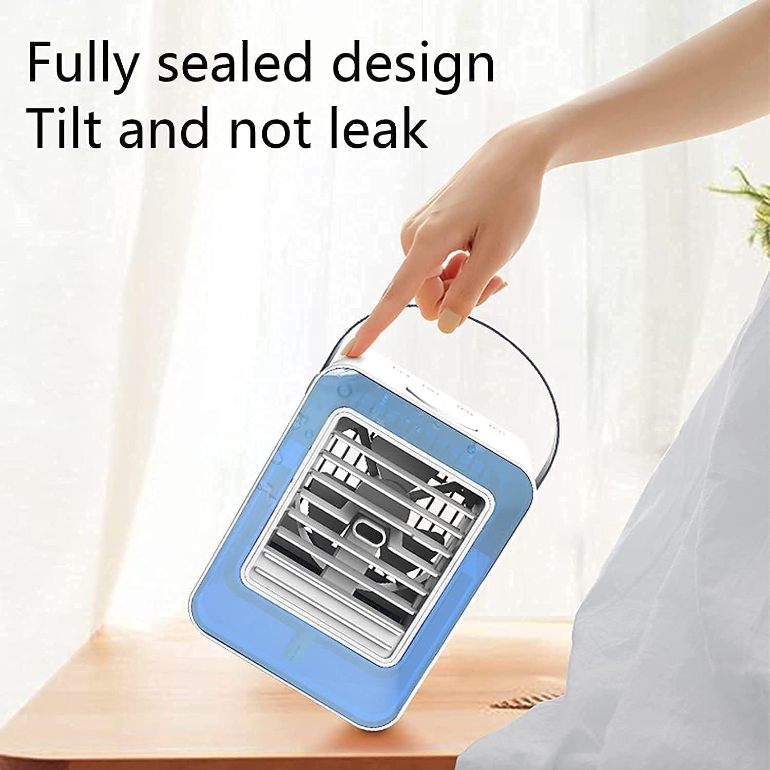 Portable Air Conditioner, Mini Air Conditioner Portable Cooler, Desktop Cool Personal Space, Suitable for Bedside, Office