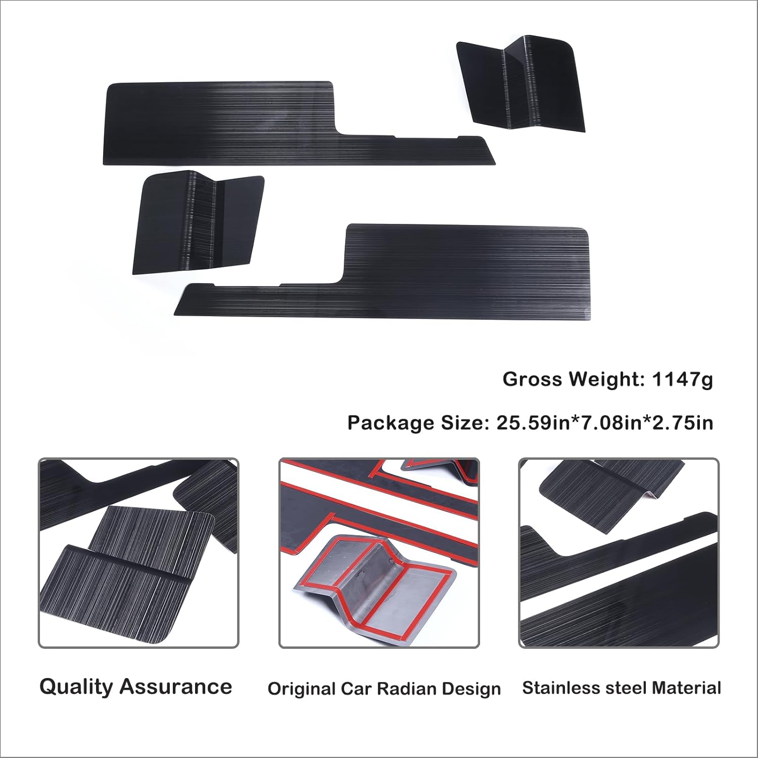 Aunginsy Car Inner Door Panel Trim Cover Compatible with Toyota FJ Cruiser 2007-2021 Car Inner Front Rear Door Look Interior Door Handle Panel Protection Cover Decorative Sticker Interior Accessories