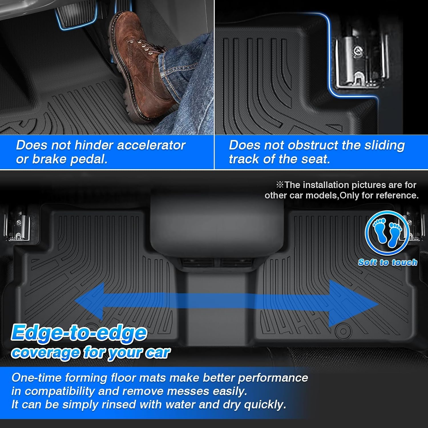 Floor Mats Fit for Hyundai Tucson 2022-2025 2026 (Not for Hybrid), All Weather Floor Mat & Cargo Liner & Backrest Mat for Tucson Accessories Heavy Duty