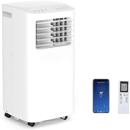 Bonnlo Smart 10,000 BTU Portable Air Conditioner with Remote & APP Function, 3-in-1 Coolor, Dehumidifier, Fan for Rooms up to 400 Sq.Ft., Floor AC Unit with Timer, Rolling Wheels & Installation Kit