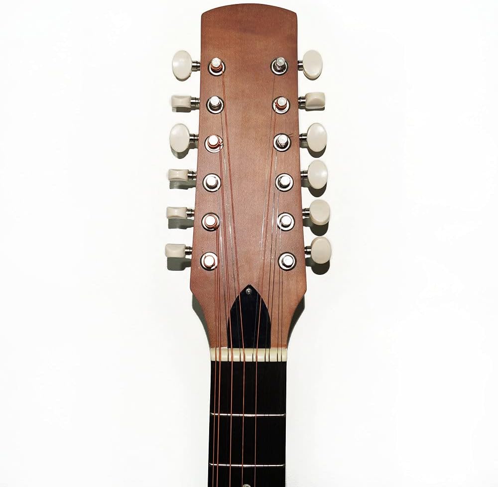 Ukrainian 12 Strings Acoustic Guitar, Trembita made in Ukraine, Rare Musical Instrument, Natural Wood. Excellent Sound, Steel Strings