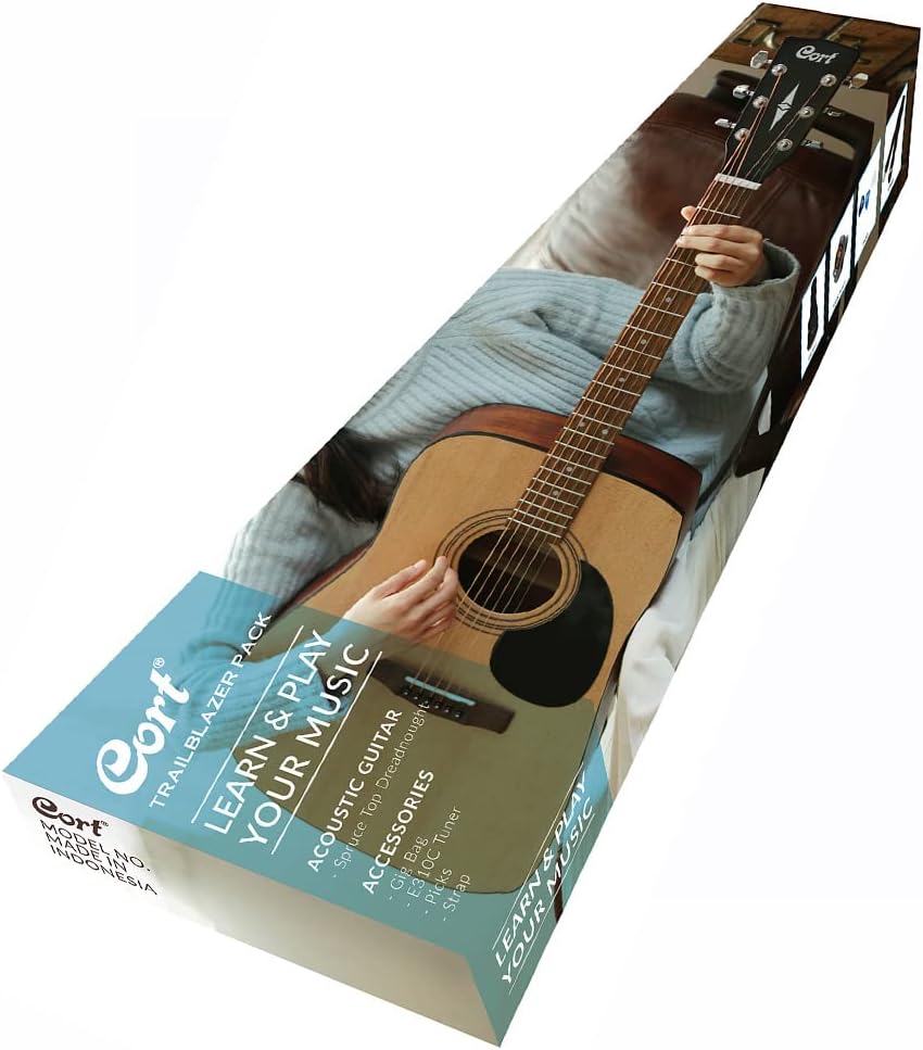 Cort Standard Series Trailblazer Acoustic Guitar Pack, Open Pore