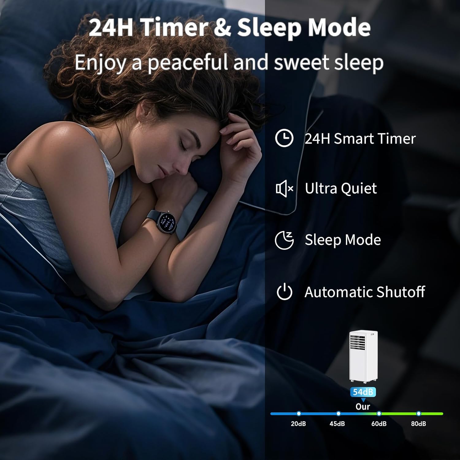 8,000 BTU Portable Air Conditioner, 3-In-1 AC Unit with Cooling, Dehumidifier, Fan Function, Standing Air Conditioner for Room Up to 350 Sq. Ft. with Remote and Window Kit, White