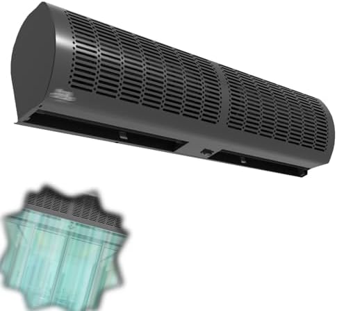 Air Curtain,Commercial Silent Door Air Curtain Machine, Energy-Saving Remote Control Black, Available in 1.5/1.8/2 Meters(1.5m)