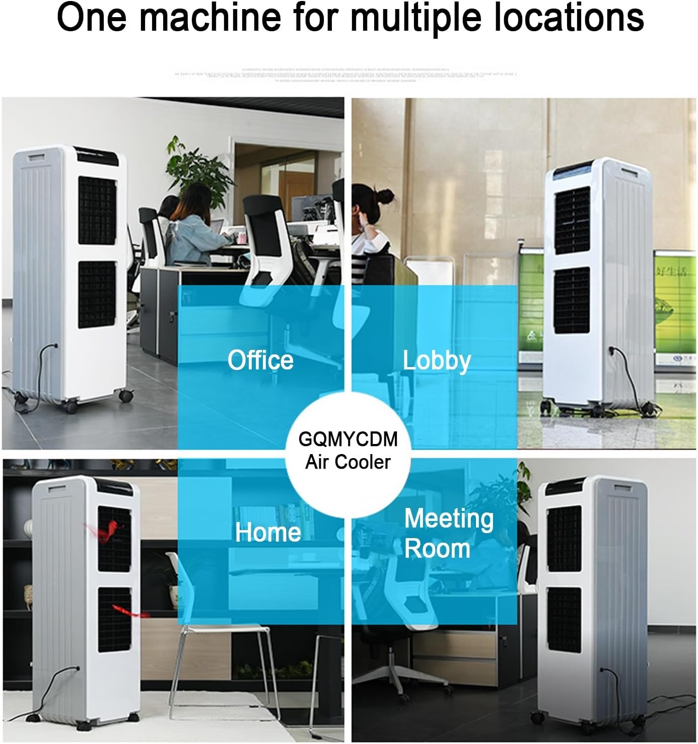 Evaporative Cooler, Windowless Portable Air Conditioners, Swamp Cooler with Oscillation, Remote Control, 7.5H Timer, 3 Wind Speeds for Outdoor Indoor Use(Large)