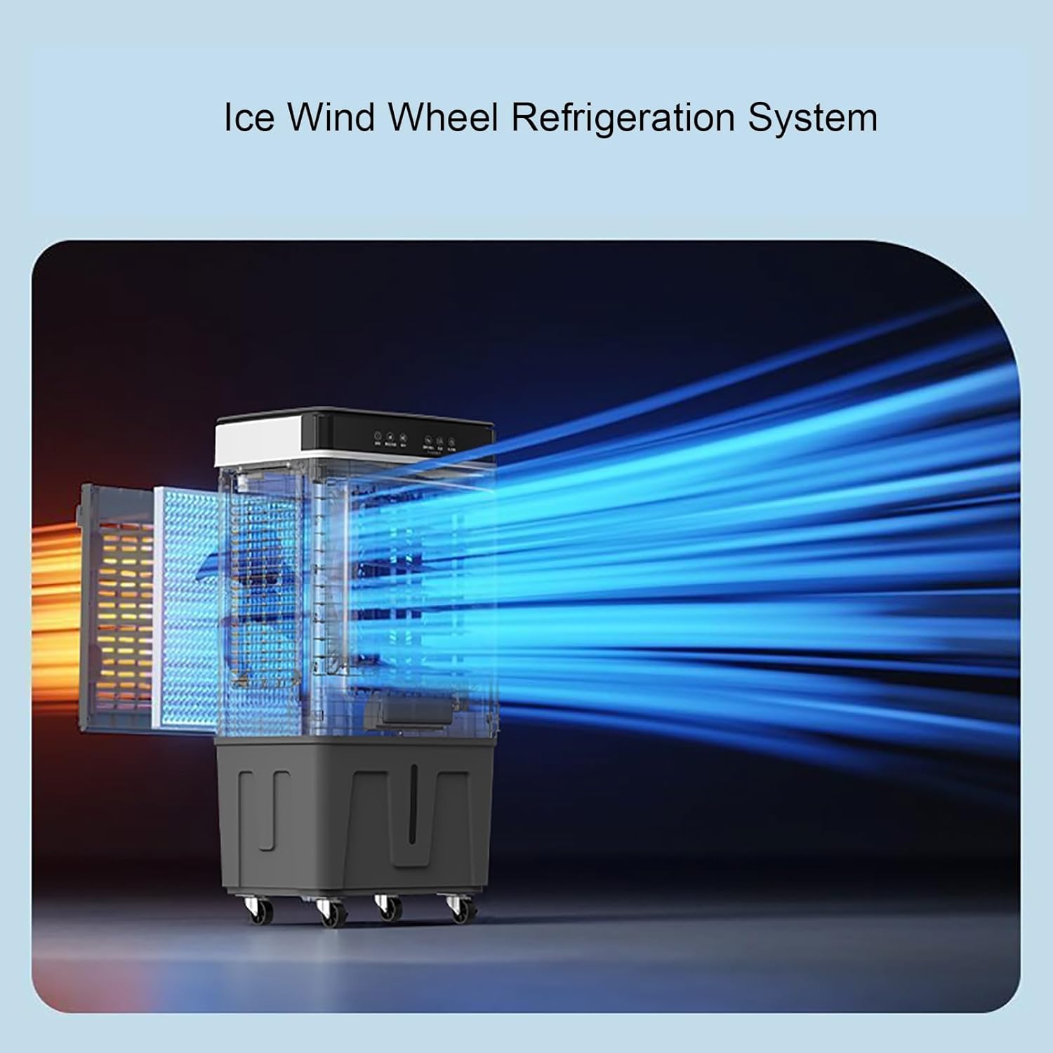 Swamp Cooler Air Conditioner, Evaporative Cooler 3-Speed Fan with 16 FT Remote Control, 120°Oscillation, 7.5H Smart Timer, 4 Ice Packs