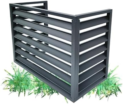 Outdoor Air Conditioner Cover For Outside Units, Aluminum Privacy Fence Panels, Trash Can Enclosure Flower Stand Decorative Air Conditioning Cover, Condenser Protective Cover For Patio Lawn ( Color