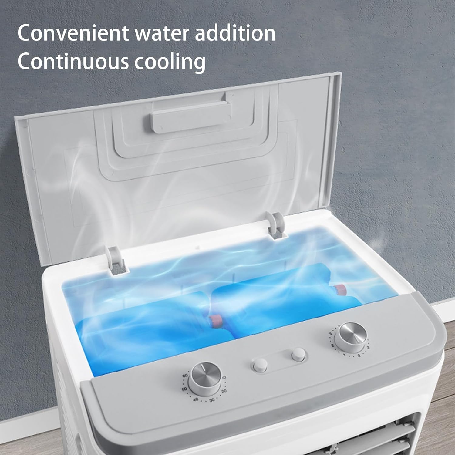 Portable Air Conditioners Fan, Swamp Air Cooler with 3 Speed, Evaporative Air Conditioner Portable for Bedroom Room Office Desk(59 * 44 * 101cm)