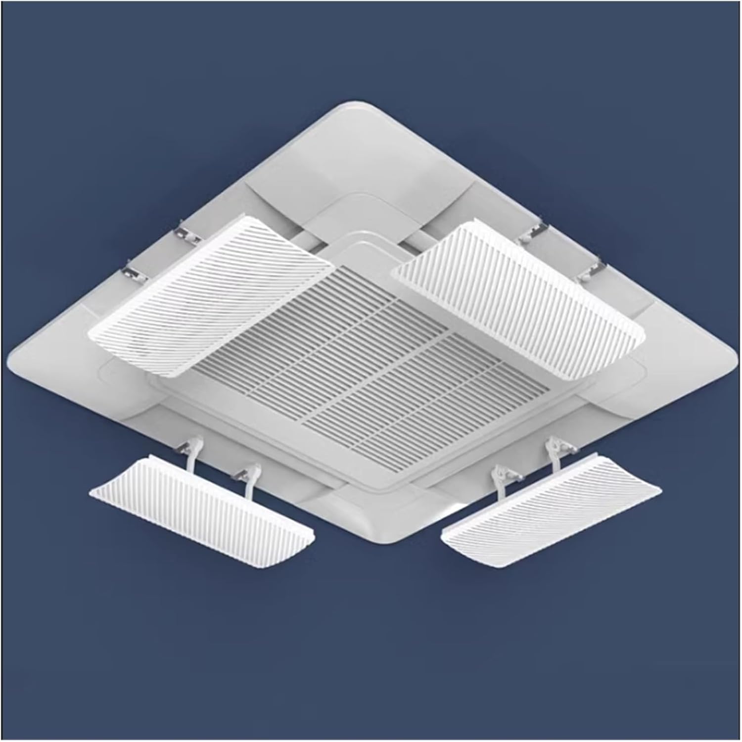 Air conditioning deflector 4 PCS Ceiling Air Conditioner Deflector Vent Deflector for Home Office Public Area, Air Conditioning Baffle Central Air Conditioner'S Register Grille