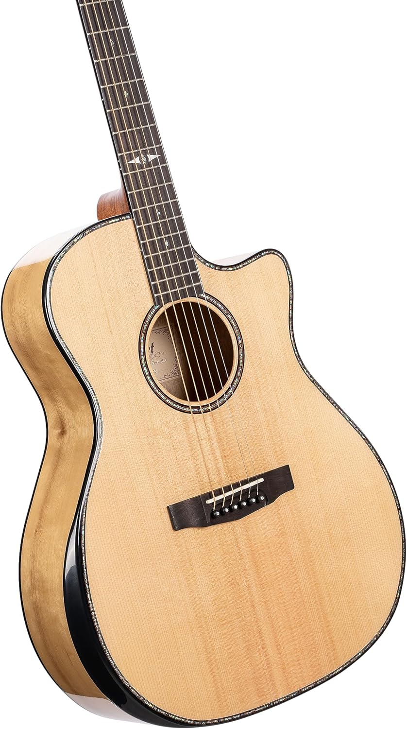 Cort 6 String Acoustic-Electric Guitar, Right, Natural Glossy, Full (GAMYBEVELNAT-U)