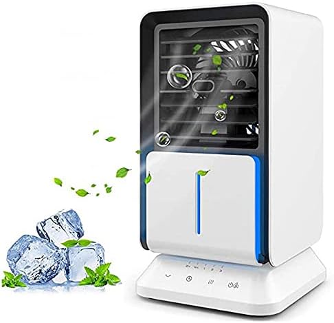 Air Conditioner Air Cooler Mini Fan Portable Airconditioner For Room Home Air Cooling Desktop Usb Charging Air Conditioning Fan-White