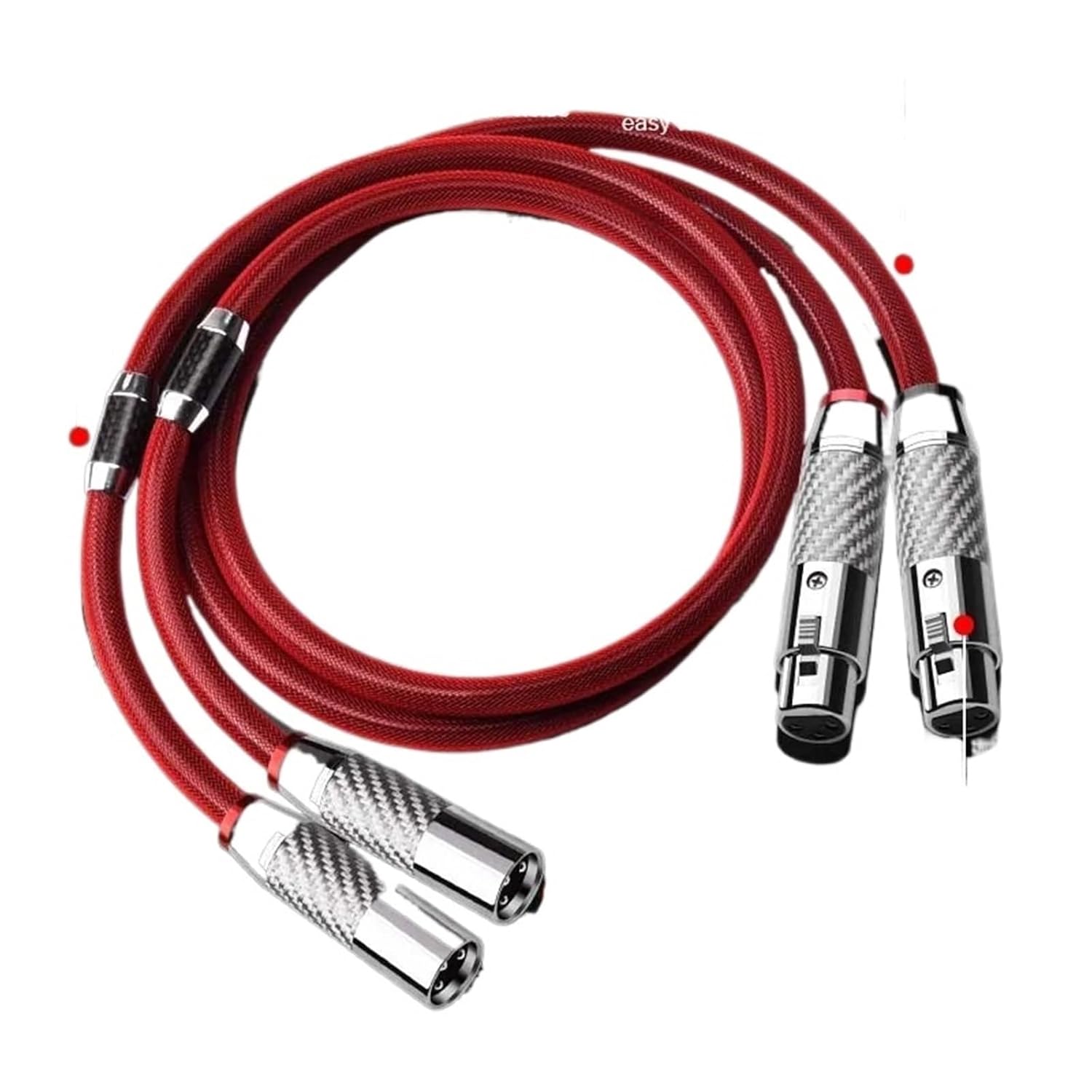 HiFi 2XLR Male to 2XLR Female Cable Hi-end Pure Silver 2XLR Balanced Cable for Microphone Amplifier(3 Meter)