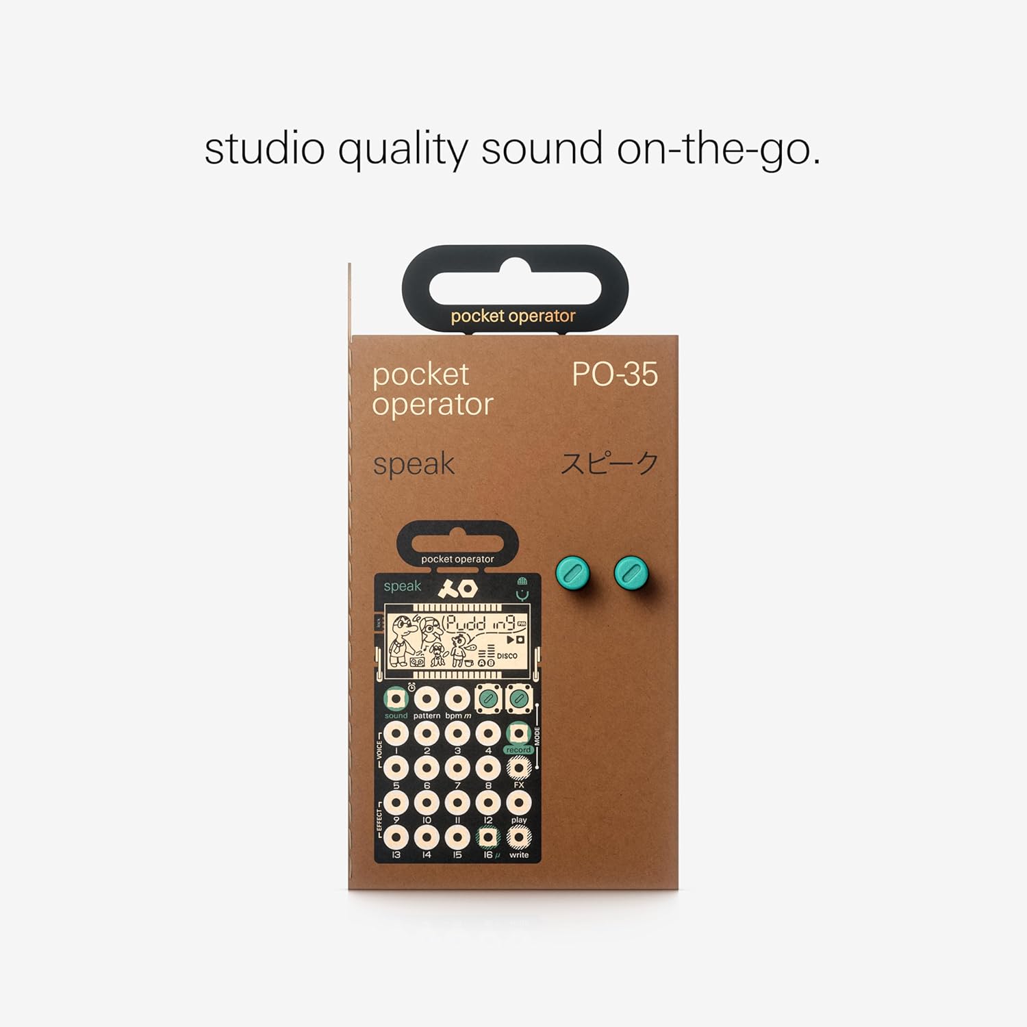teenage engineering pocket operator PO-35 speak, vocal synthesizer, sampler and sequencer with built-in microphone for 8 different voice characters