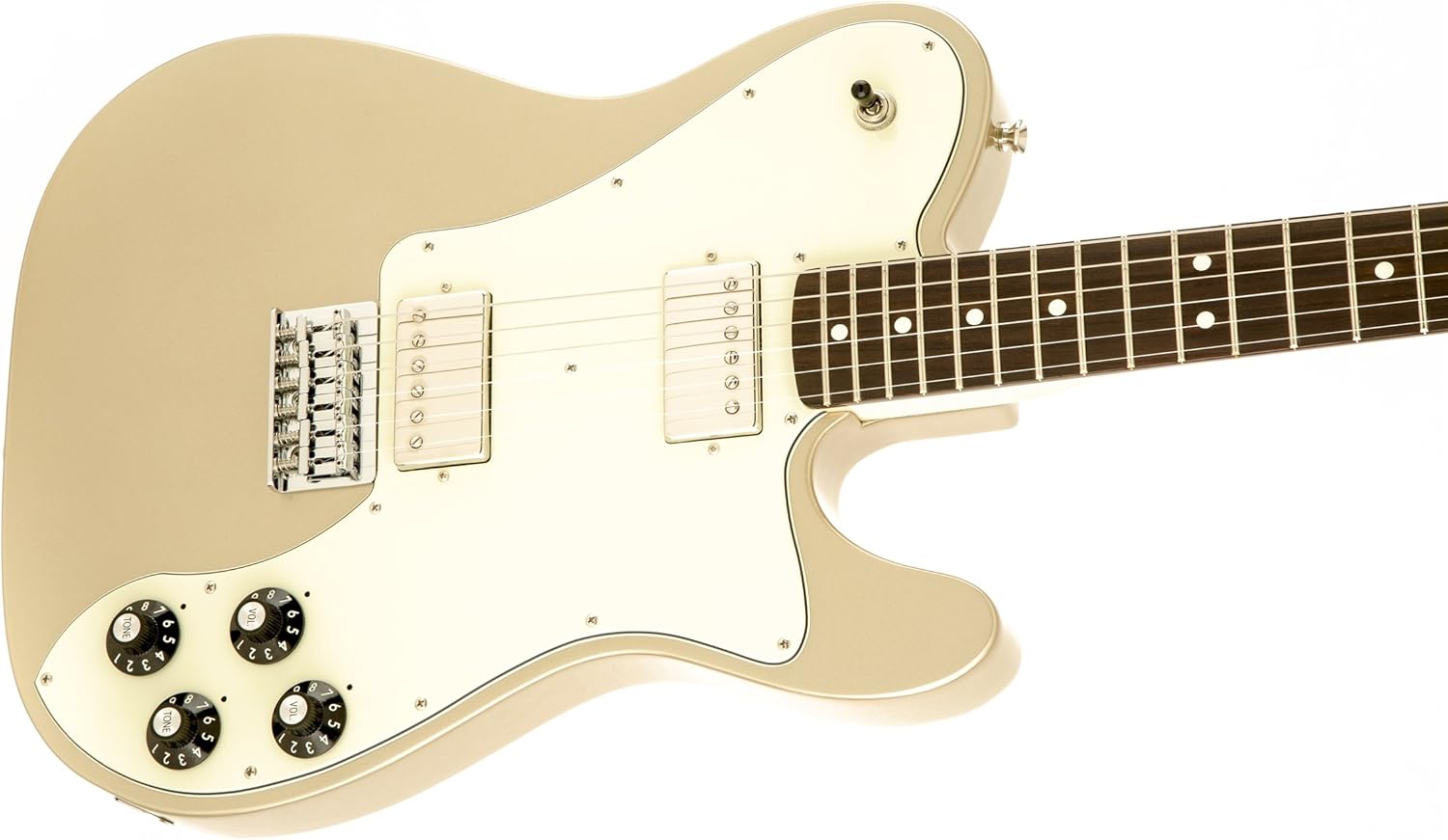 Fender 0142400744 Chris Shiflett Telecaster Deluxe Rosewood Fingerboard Electric Guitar, Shoreline Gold