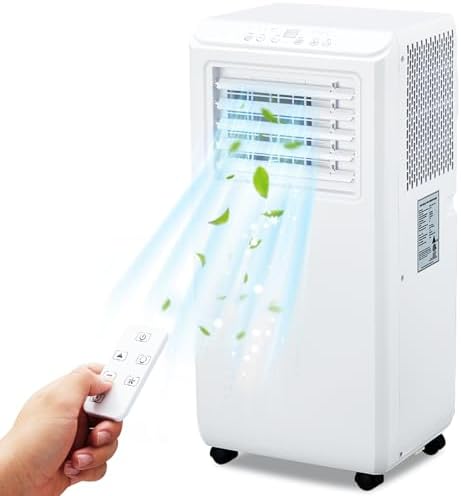 Portable Air Conditioner 3 in 1 with Remote Cool, KOKEBREN 10000 BTU(ASHRAE) / 6500 BTU (SACC), Dehumidifier & Fan Modes For Home Up To 450 Sq.Ft, Installation Kit For Room, Office, Dorm, Bedroom
