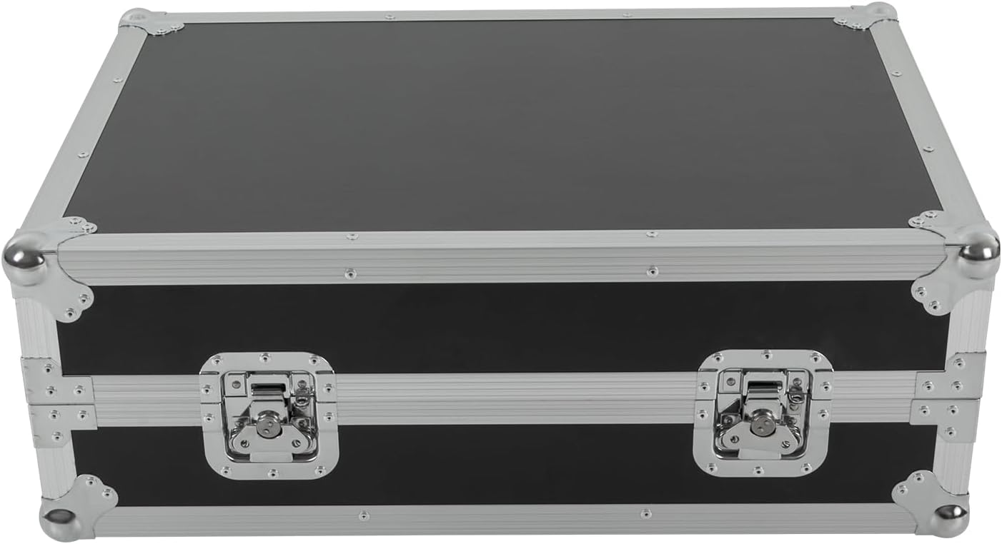 10U PA DJ Rack/Road ATA Case, Network & Stereo Rack with Slant Mixer Tops, 25’’ Depth DJ Work Table Rolling Studio Equipment Cabinet, Amplifier Mixer Storage Stand for Pro Tour Grade, Live Sound