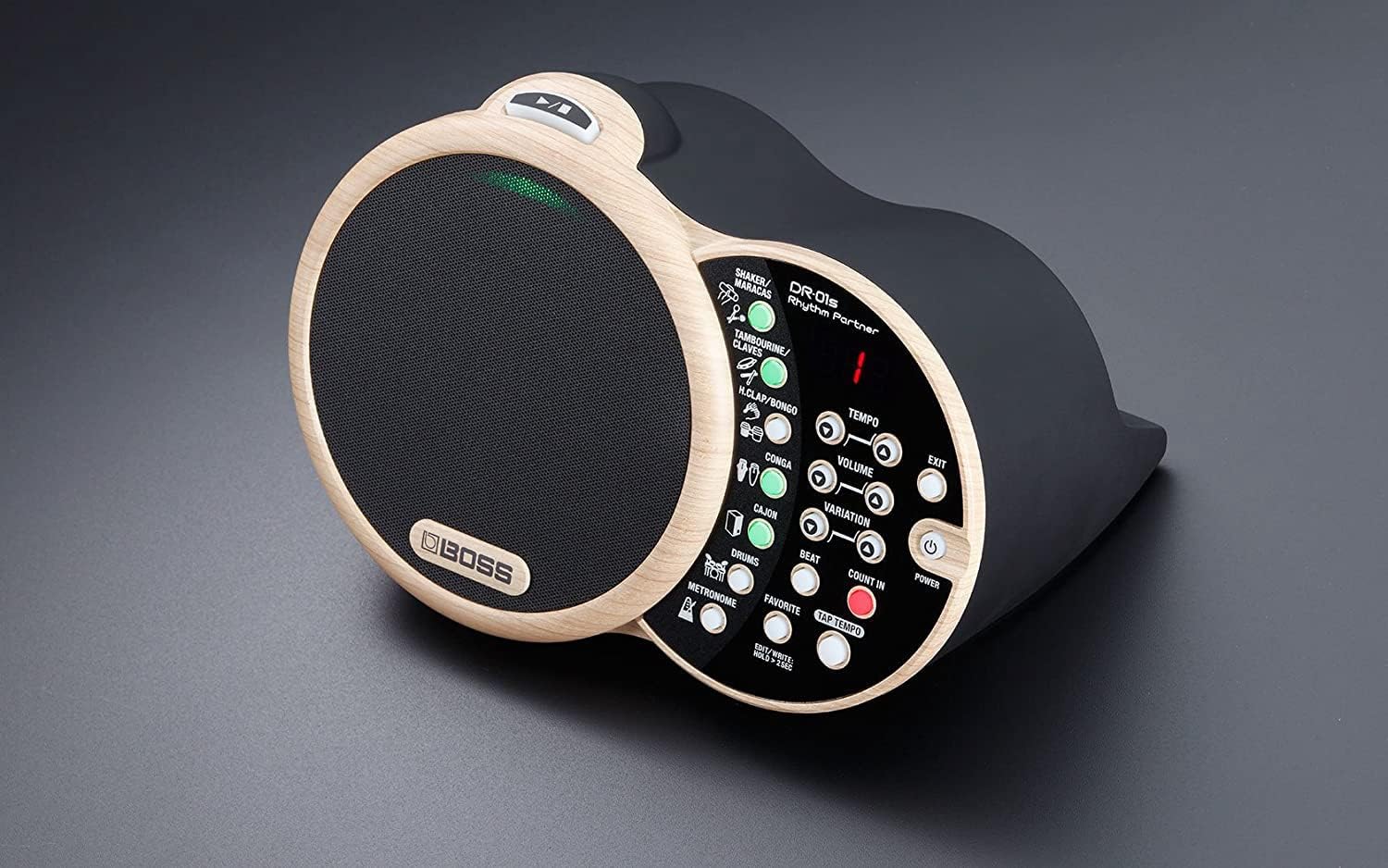 Boss DR-01S Rhythm Partner Bundle with Picks and Austin Bazaar Polishing Cloth