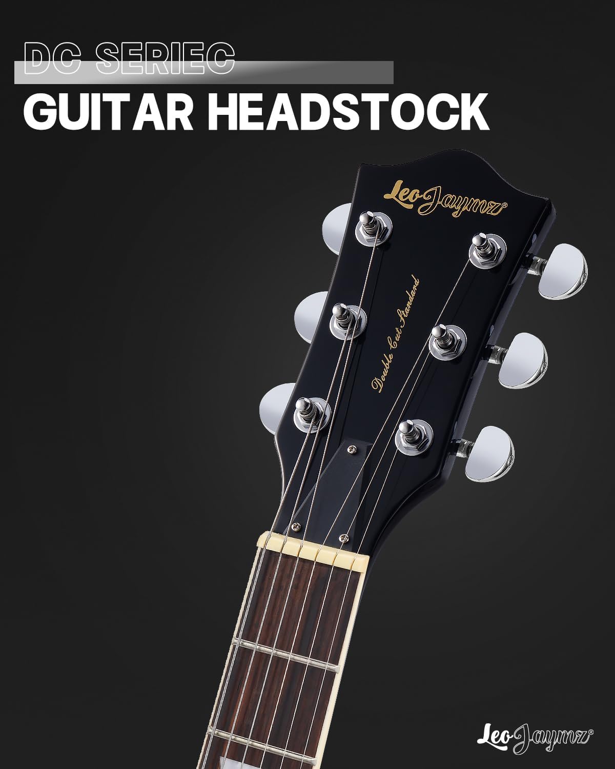 Leo Jaymz 39 Inch Solid Body Electric Guitar,Maple Neck and Laurel Wood Fretboard (US Flag)