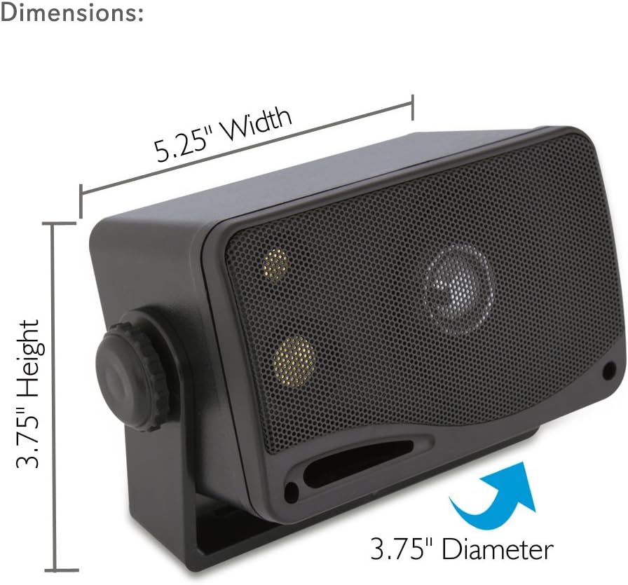 PYLE Wireless Bluetooth Karaoke Amplifier Home Car Bus Tours 300 Watts 2 Channel Digital Home Audio PA Receiver System and 3.5 Inch 200 Watt Waterproof Marine Grade Mount Speakers