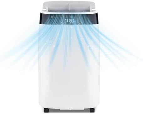 10000BTU Portable Air Conditioner, 450 Sq. Ft Coverage, 3-in-1 Floor Standing Cooling, Fan & Dehumidifier, with Digital Display, Remote Control, 24H Timer, Sleep Mode