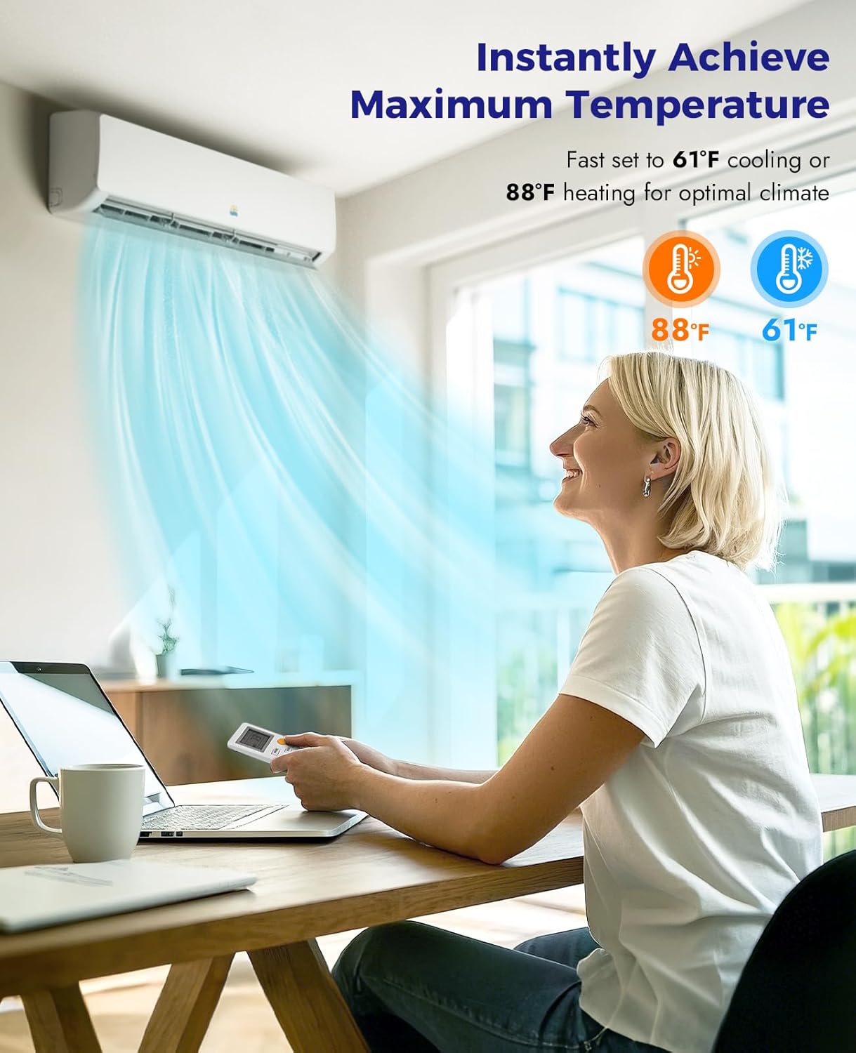 Mini Split Ac/Heating System - 12000 BTU Ductless Mini Split Air Conditioner with Heat Pump, 19 SEER2 115V Energy Efficient Ac Unit Up to 750 Sq.Ft with Installation Kit