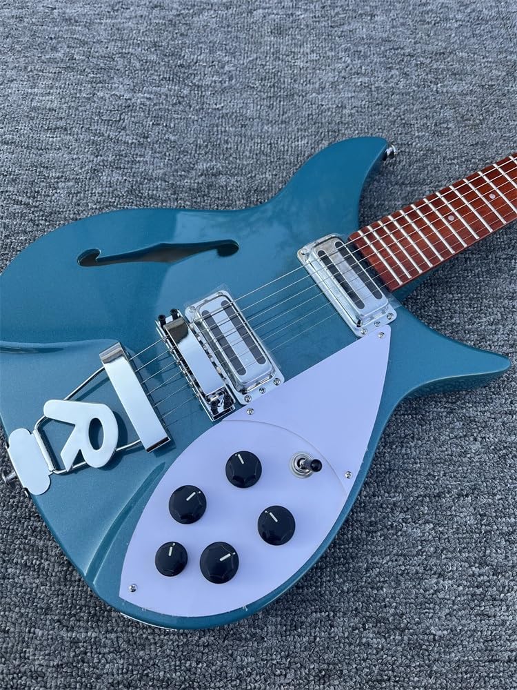 F Hole 325 electric guitar 6-string electric guitar, Blue paint 527-string pitch, R bridge