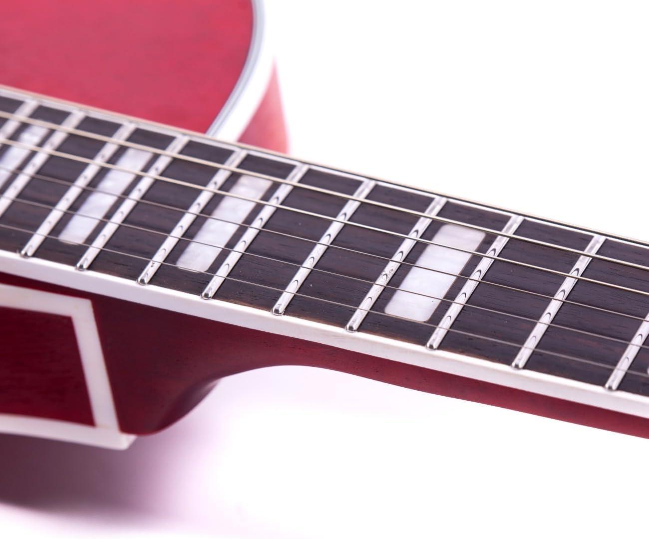 LPF Semi-Hollow Body Electric Guitar,Matte Finish, Covered Alnico5 Pickups,Mahogany Wood Body, Mahogany Neck, Rosewood Fretboard, 6 Strings, Includes Guitarbag (GTLPF-02-red VS)