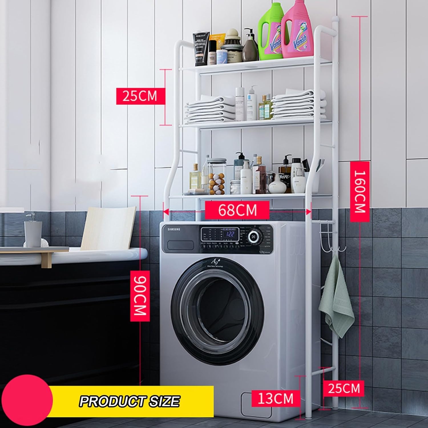 Washing Machine Holder, Laundry Tower, Bathroom Holder, Toilet Holder, Balcony, Drum, Washing Machine Holder, Bathroom Storage Holder