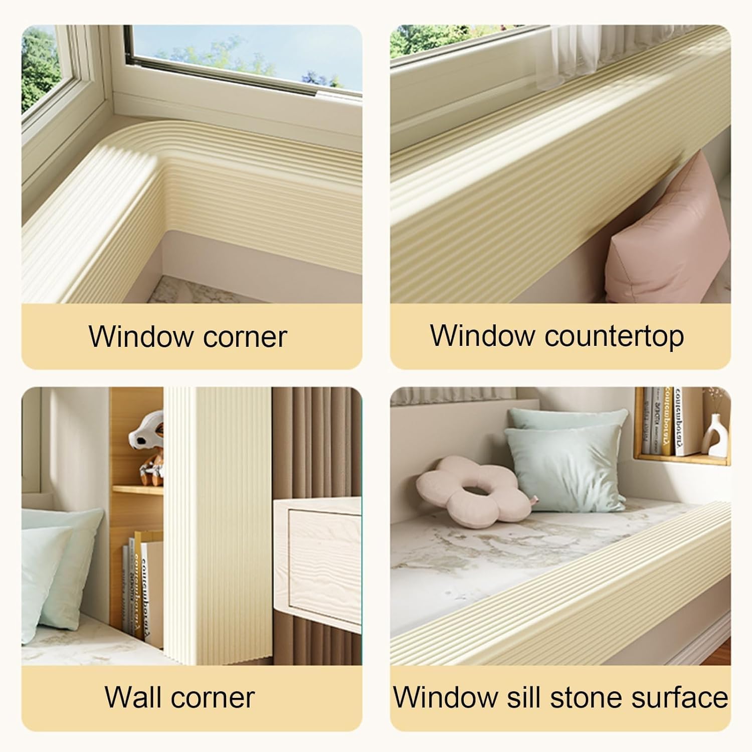 Furniture Edge Corner Guards, Furniture Corner Protectors Soft Extra Wide Guard Self Adhesive Bumpers Wall Protector Foam Padding for Garage Fireplace Table Stair(Woody,16.4ft/5m)