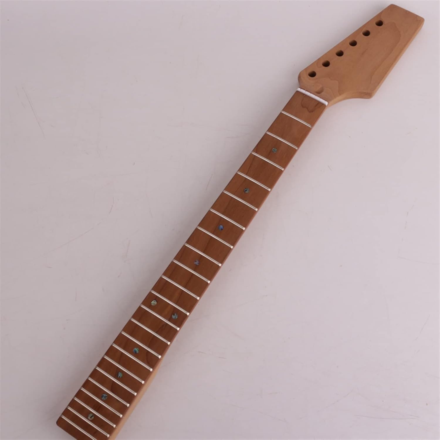 TSTS Maple Neck Fretboard Two Piece Mahogany Body 22 Frets Electric Guitar DIY Kit Unfinished Electric Guitar Kit