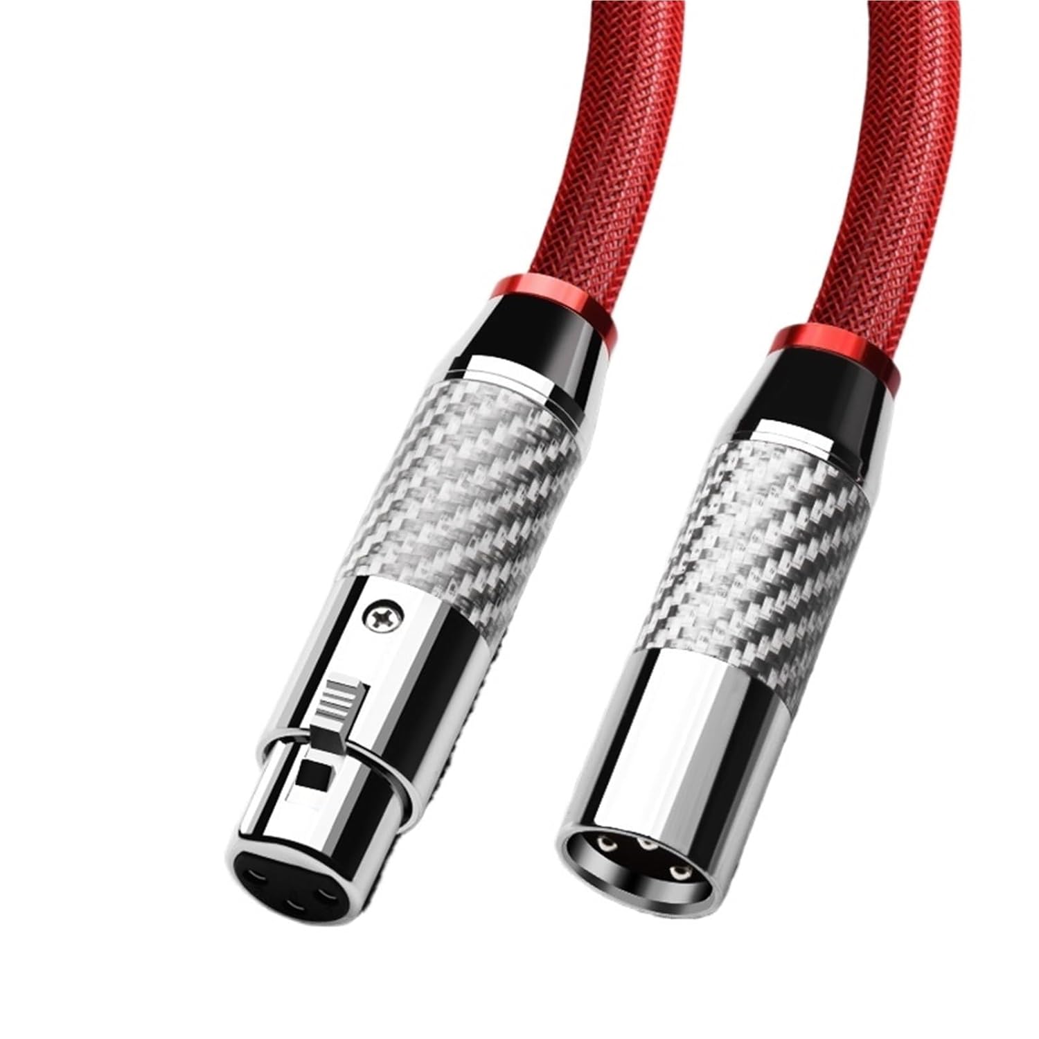 HiFi 2XLR Male to 2XLR Female Cable Hi-end Pure Silver 2XLR Balanced Cable for Microphone Amplifier(3 Meter)