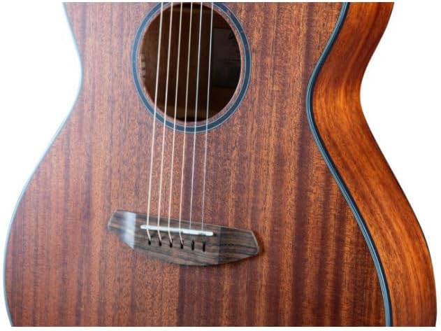 Breedlove Discovery S Concert Body EcoTonewood African Mahogany Top 6-String Acoustic Guitar with Slim Neck (Right-Handed, Natural Satin)